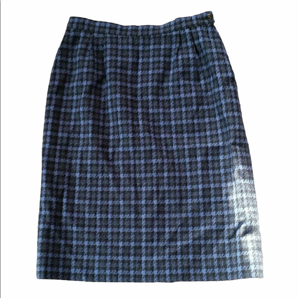 Vtg Pendleton Houndstooth Wool Skirt